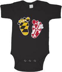 Maryland Feet Black Baby Onesie Baby Onesies Red Baby Black Babies