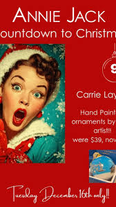 Local artist Carrie Layne Hand Painted Ornaments! On Sale Today!!