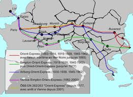 Can you name the cities on this map of historic routes of the orient express? The Orient Express