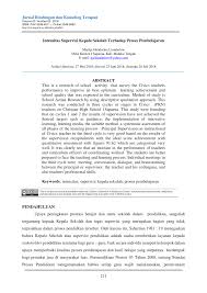 Misi, visi, orientasi dan strategi supervisi pendidikan 13 d. Pdf Intensitas Supervisi Kepala Sekolah Terhadap Proses Pembelajaran