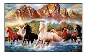 Free download new latest horse horse free animal wallpapers. Decor Production Lucky 7 Running Horses Vastu Wall Painting Self Adhesive For Living Room Bedroom Office Hotels Drawing Room 12x18inch Amazon In Home Kitchen