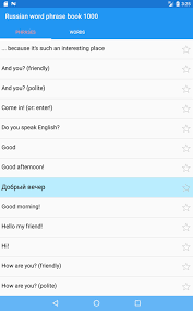 The most common russian words with their declension/conjugation. Russian Word Phrase Book 1000 For Android Apk Download