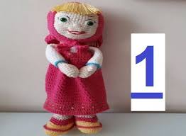 Amigurumi Masha Masa Bebek Yapimi 1 Bolum Bas Agiz Goz Ve Burun Yapimi Tig Isleri Amigurumi Bebek