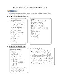 Maybe you would like to learn more about one of these? Materi Mat Kls 9 Bilangan Berpangkat Dan Bentuk Akar