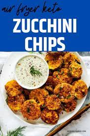 Keto Zucchini Chips Air Fryer Or Oven Baked Recipe Healthy Snacks Recipes Easy Healthy Recipes Keto Recipes Easy