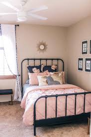 Black And Pink Room Blush Pink And Black Girls Room With Gold Accents And Florals Kidbedroomideasapartments With Images Pink Bedroom Decor Gold Bedroom Bedroom Design