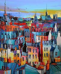 1982 Fenetre Sur Paris 100x120 Eric Le Pape Peinture Artiste Peintre