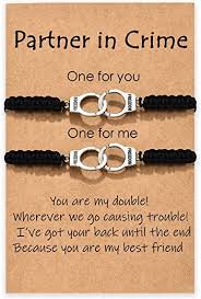 Check spelling or type a new query. Amazon Com Manven Partners In Crime Bracelets For 2 Guy And Girl Best Friend Handcuff Matchi In 2021 Best Friend Bracelets Guy Best Friend Gifts Best Friend Necklaces