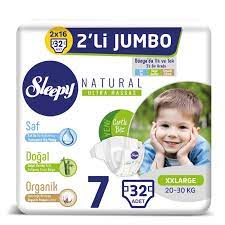 sleepy natural xxlarge 7 beden bebek bezi 20 30 kg 32 adet