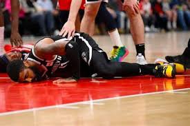 Milwaukee bucks star giannis antetokounmpo may have avoided a major injury to his left knee, according to a report from adrian wojnarowski and zach lowe of espn. Watch Kyrie Irving Injures His Right Ankle After Landing On Giannis Antetokounmpo S Foot In Bucks Vs Nets Game 4 Firstsportz
