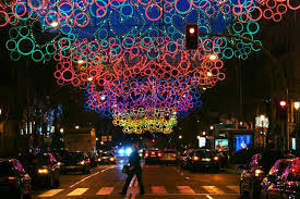 Madrid Spain Christmas Lights Christmas Window Display Christmas