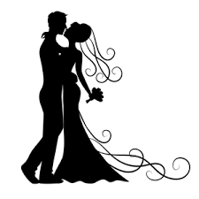 This set of 28 groom and bride silhouettes for wedding cards and designs features several poses of the future married. Bride Groom 9 Wedding Decor Vinyl Decals Bride And Groom Silhouette Couple Silhouette Silhouette Stencil