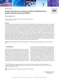 PDF) Design and performance evaluation of Improved DFACO protocol based on  dynamic clustering in VANETs