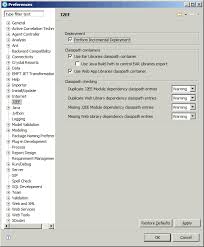 J2ee Classpath Container Preferences With Java Build Path And J2ee Module Dependencies Properties