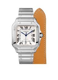 Bitte fühl dich hier wie zu hause! Cartier Cartier Santos De Cartier Grosse Uhr Aus Stahl Oder Kalbsleder Automatik 1847 Mc Crwssa0009 De Bijenkorf