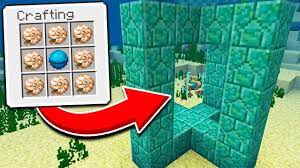 I thought they only had to be within range of a bunch of prismarine. How To Use A Conduit In Minecraft Pocket Edition Conduit Heart Of The Sea Nautilus Shell Youtube