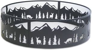 Pilgrim vintage iron fire pit. Amazon Com Pilgrim Home And Hearth 18643 Pit Outdoor Fire Ring High Temp Black Home Kitchen
