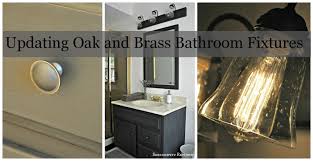 update oak and brass bathroom fixtures