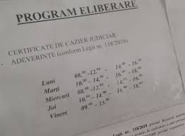 Certificatul de cazier judiciar pentru persoane juridice. Program Cazier Sinaia Synevo TÄƒtÄƒrasi IaÈ™i IaÈ™i