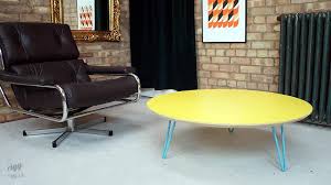 Markel modern yellow coffee table eurway furniture. Flote Round Hairpin Leg Coffee Table
