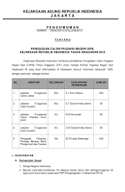Kejaksaan agung juga termasuk instansi favorit dalam pendaftaran seleksi cpns. Cpns Kejaksaan 2013
