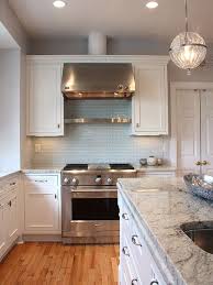 Light Blue Subway Tile Backsplash Like It But Not With These Counters Blue Backsplash Kitchen Classic White Kitchen Kitchen Tiles Backsplash