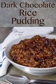 Easy Rice Pudding Dark Chocolate Rice Pudding Using Leftover Cooked Rice Recipe Easy Rice Pudding Rice Pudding Rice Recipes For Dinner