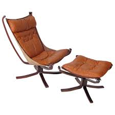 Sigurd Ressel Falcon Chair Ottoman I M Going To Need A Big House To Hold All Of My Imaginary M Lounge Chair Design Modern Leather Chair Leather Sling Chair