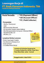 Kamu harus mempersiapkan segala sesuatu agar menjadi lebih mudah khususnya dalam mencari pekerjaan. Lowongan Kerja Bank Danamon Karir Palcomtech