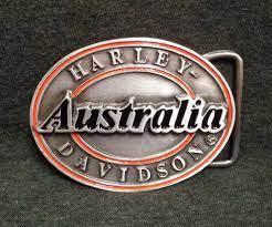 Licensed Harley Davidson Australia Pewter Belt Buckle Motorcycle Biker 3x2 5 Graphic Tee Shirts Harley Davidson Hog Heaven