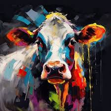 Cow Painting By De