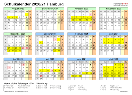 Kalender 2021 bayern als pdf oder excel. Schulferien Hamburg 2020 Marz