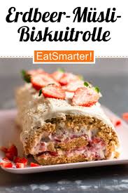 Erdbeer Musli Biskuitrolle Rezept In 2020 Vegetarische Desserts Rezepte Eat Smarter Rezepte