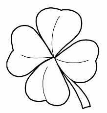 An traditional and simple four leaf clover coloring page as a fun activity for any kid on st. Four Leaf Clover Coloring Pages Printable Flower Coloring Pages Flower Coloring Pages Leaf Coloring Page