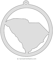 South Carolina Map Outline Printable State Shape Stencil Pattern Map Outline Stencils Scroll Saw Pattern