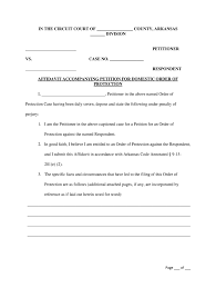 Open pdf file, 949.01 kb, for. Ar Affidavit Accompanying Petition For Domestic Order Of Protection Complete Legal Document Online Us Legal Forms