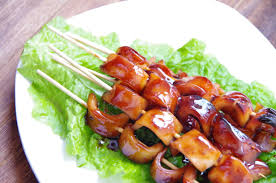 I really love to eat the grilled ika at sumo's restaurants and offcourse its a big secret. Japanese Grilled Squid On A Stick