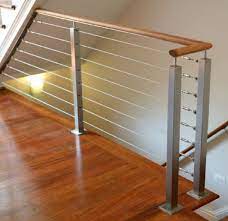 These handrails are available in a wide variety of wood species, and come with available fittings and hardware. 2019 Stair Stainless Steel Wire Railing With Oak Wood Top Handrail China Wire Railing Balustrade Made In China Com
