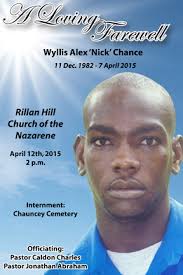 Eulogy for Wyllis Alex 'Nick' Chance