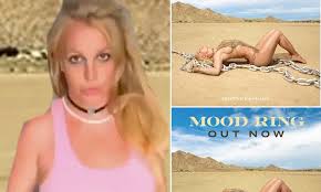 Britney spears cut her hair! Britney Spears Recycles Updated Glory Album Cover From 2016 For Her Mood Ring Single Cover Daily Mail Online