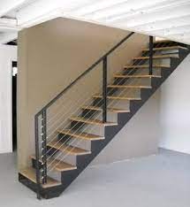 Meatal Stair Double Stringer Stairs By Acadia Stairs Diy Stairs Metal Stairs Railing Design
