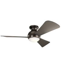 Ceiling fans from kichler are distinctive, beautiful ceiling fans that have class. Kichler Sola 44 Led Flush Mount Ceiling Fan In Olde Bronze Lightsonline Com