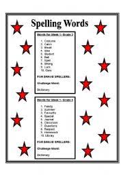 Put these spelling words in abc order. English Worksheets Spelling Words Week 1 Grade 3 4