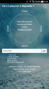 S'il va pleuvoir dans l'heure vous recevez une alarme. Va T Il Pleuvoir Pour Android Telechargez L Apk