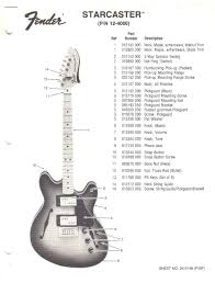 Diagram stratocaster wiring seymoor duncan simple wiring diagram. Fender Starcaster Electric Guitar Parts List Fender Electronics Sunn Amazon Com Books