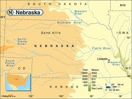 Show me a map of nebraska. Nebraska Base And Elevation Maps