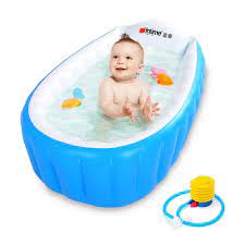 Check spelling or type a new query. Amazon Com Baby Inflatable Bathtub Intime Children Anti Slippery Swimming Pool Foldable Travel Air Shower Basin Seat Baths Big Size For 0 3 Years With Air Pump Blue Baby