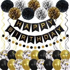 We did not find results for: Buy Gold Black Birthday Balloons Decorations Women Men Birthday Party Supplies Including Pom Poms Flowers Happy Birthday Banner Dots Garland Hanging Swirls And Balloons Confetti Online In Indonesia B083dqvr2d
