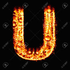 Learn all german letters in 40 minutes: Fire Alphabet U On Black Background Stock Photo Picture And Royalty Free Image Image 21759425