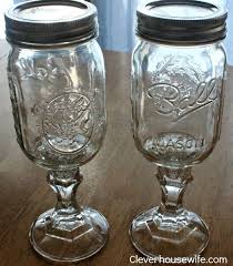 Food and drink / wine. Mason Jar Wine Glasses With Fall Decor Handmade Vegan Soaps